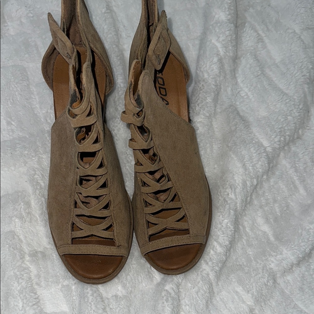 Brown Suede Women's Sandals